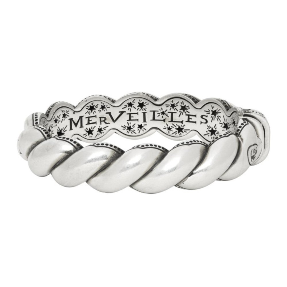 Gucci Metallic Twisted Garden Bracelet in Sterling Silver
